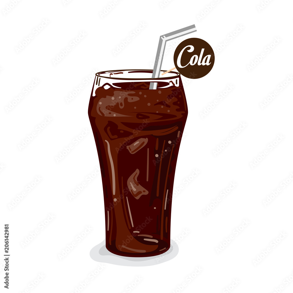 fastfood cola cup glass soft drink soda drawing graphic object