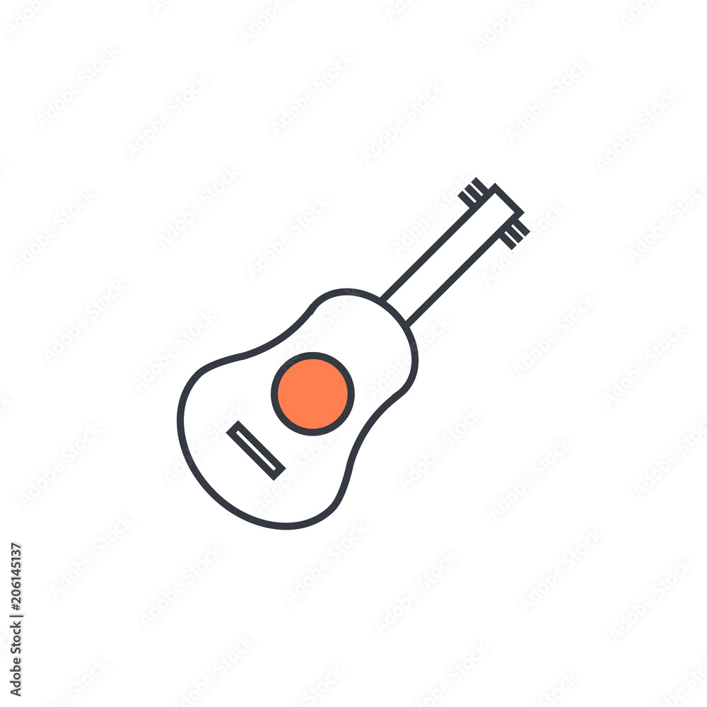 guitar icon. Element of web icon with one color for mobile concept and web apps. Thin line guitar icon can be used for web and mobile. Premium icon guitar icon. Element of web icon with one color for mobile concept and web apps. Thin line guitar icon can be used for web and mobile. Premium icon