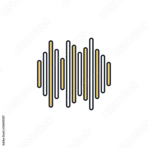 sound waves icon. Element of web icon with one color for mobile concept and web apps. Thin line sound waves icon can be used for web and mobile. Premium icon
