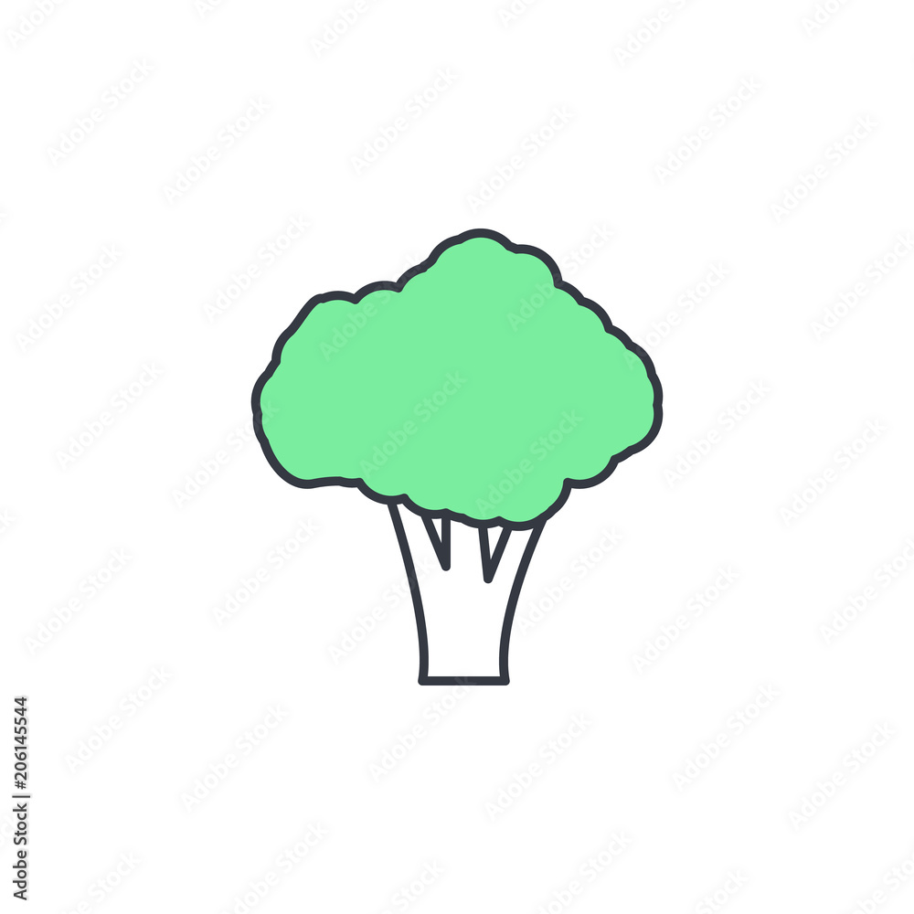 broccoli icon. Element of web icon with one color for mobile concept and web apps. Thin line broccoli icon can be used for web and mobile. Premium icon broccoli icon. Element of web icon with one color for mobile concept and web apps. Thin line broccoli icon can be used for web and mobile. Premium icon