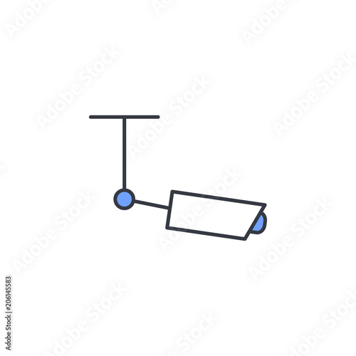 Kick scooter icon. Element of web icon with one color for mobile concept and web apps. Thin line Kick scooter icon can be used for web and mobile. Premium icon