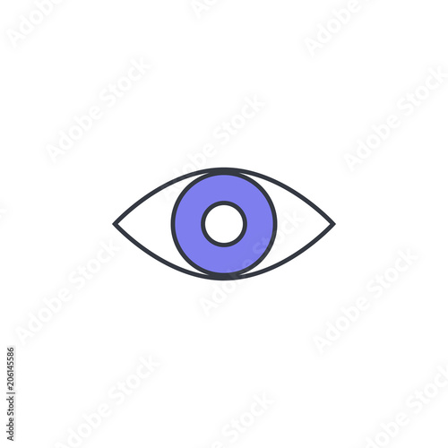 eye icon. Element of web icon with one color for mobile concept and web apps. Thin line eye icon can be used for web and mobile. Premium icon