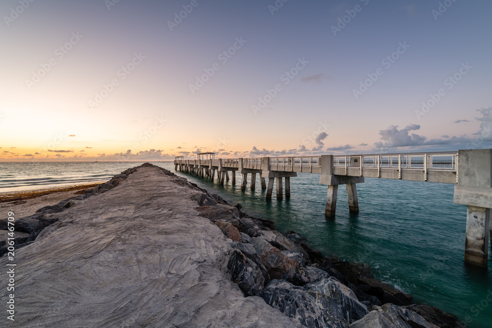 Dawn over the South Pointe Park Pier