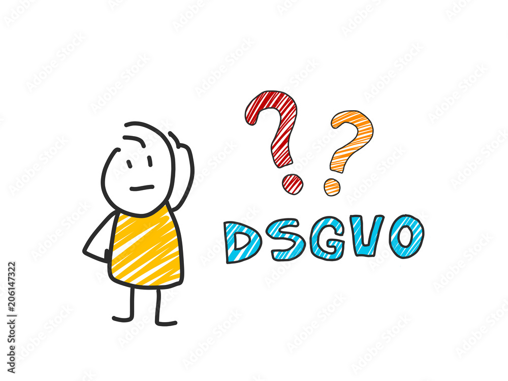 stick man in front of DSGVO letters. General Data Protection Regulation. GDPR, RGPD, DSGVO, DPO. Concept vector illustration. Flat style. Horizontal stick man in front of DSGVO letters. General Data Protection Regulation. GDPR, RGPD, DSGVO, DPO. Concept vector illustration. Flat style. Horizontal