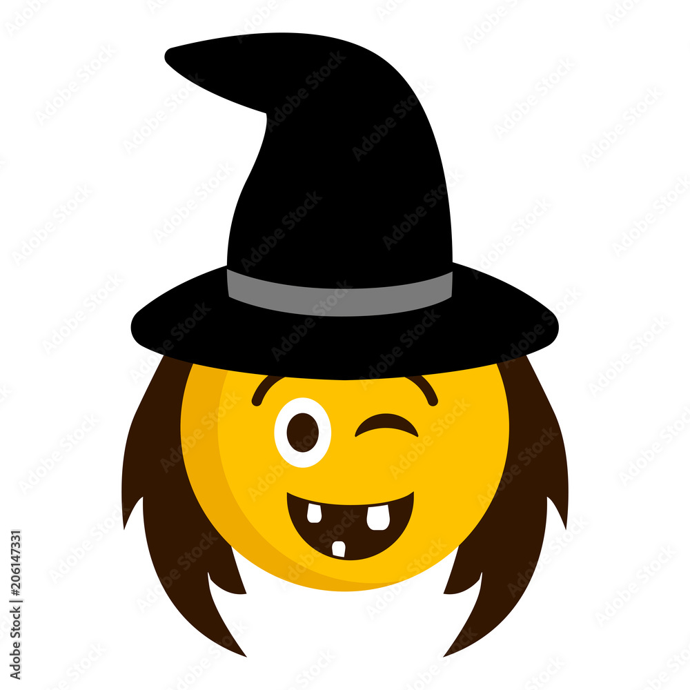 Happy witch emoji icon Happy witch emoji icon
