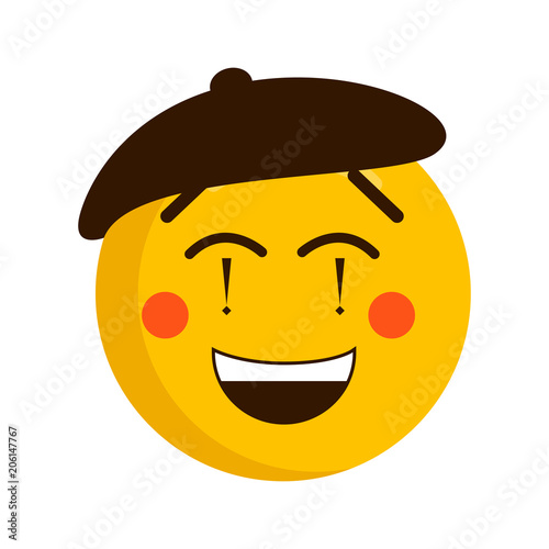 Happy mime emoji icon