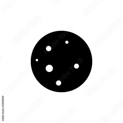 moon icon. Element of web icon with one color for mobile concept and web apps. Isolated moon icon can be used for web and mobile