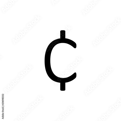 cent sign icon. Element of web icon with one color for mobile concept and web apps. Isolated cent sign icon can be used for web and mobile