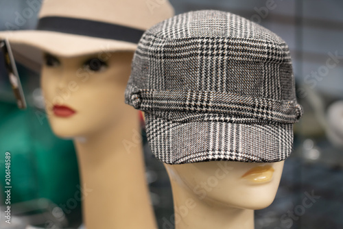 retro 70s hats on manequins photo