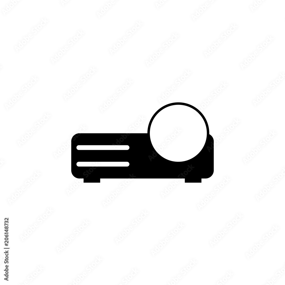 Fototapeta premium projector icon. Element of web icon with one color for mobile concept and web apps. Isolated projector icon can be used for web and mobile