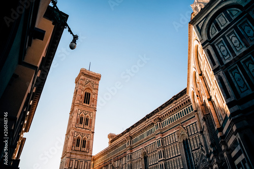Fotografija famous Duomo Cathedral with Giotto Bell Tower Facade in Florence, Italy