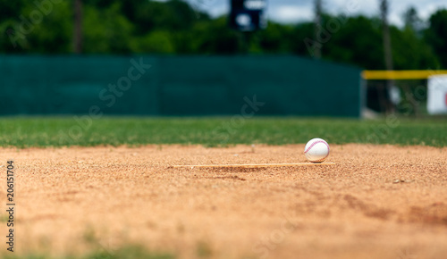 baseball on pitchers mound