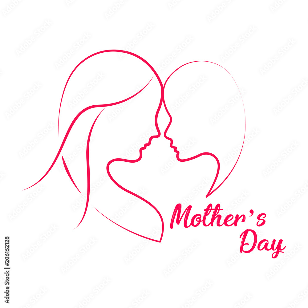 Text with a mom icon. Mother day