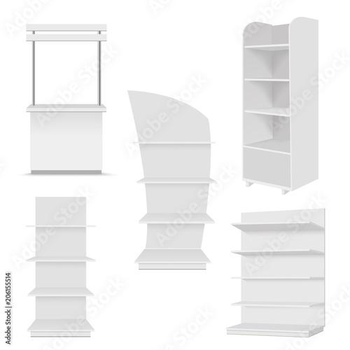 Blank of sale trade stands for your design. Vector.