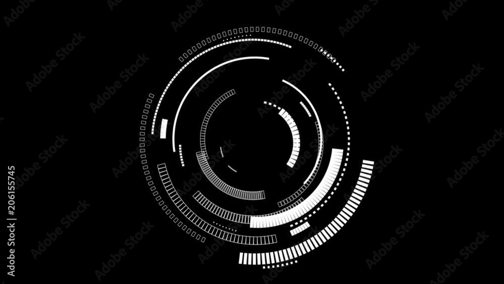 digital target radar black and white alpha