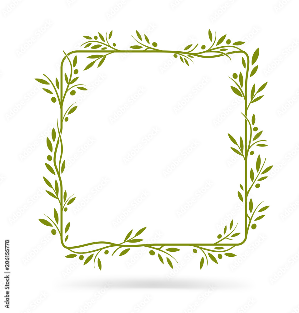 Olive tree border. Vector element. EPS10. Olive tree border. Vector element. EPS10.