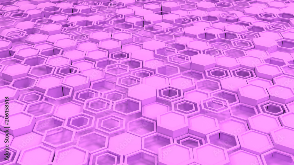 Abstract 3d background made of purple hexagons Abstract 3d background made of purple hexagons