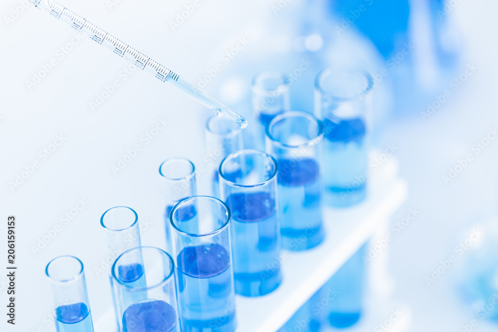 science chemical test tube with blue medical liquid inside drop test science chemical test tube with blue medical liquid inside drop test