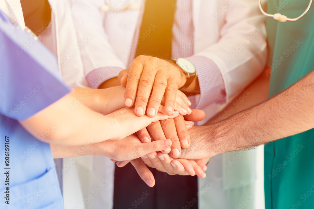 Doctor and Medical Join together Teamwork to Help people concept.