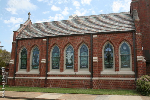 Red Brick Gothic Style Church