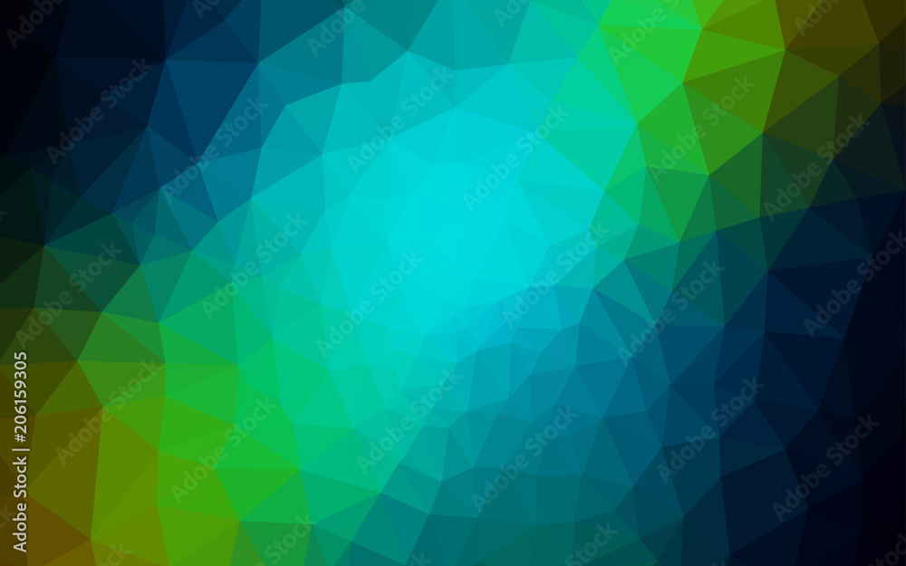 Fototapeta premium Dark Blue, Yellow vector abstract polygonal pattern.