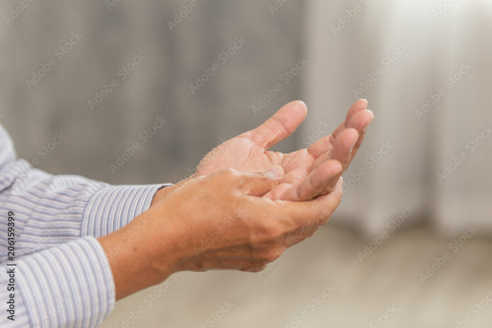 Elder Office Male Hand Palm massage at home Elder Office Male Hand Palm massage at home