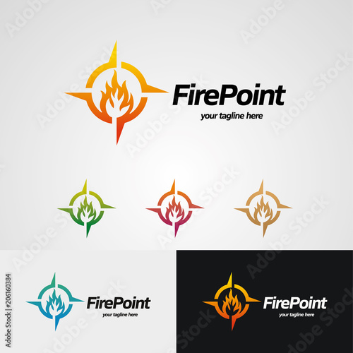 Fire Point Logo Designs Template