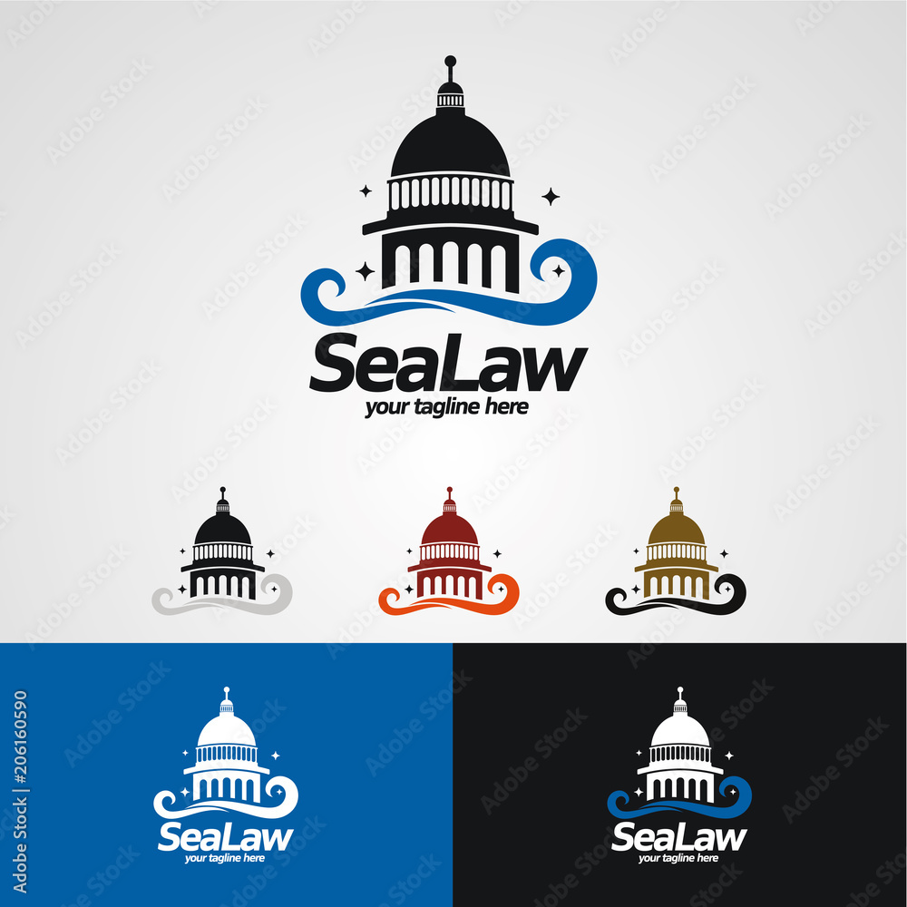 Sea Law Logo Designs Template