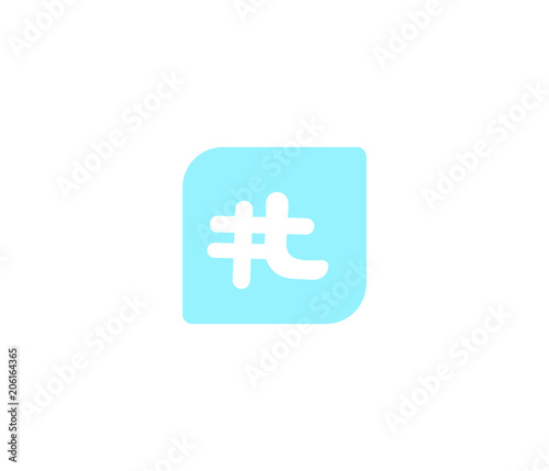 Fototapeta Naklejka Na Ścianę i Meble -  Social hashtag icon