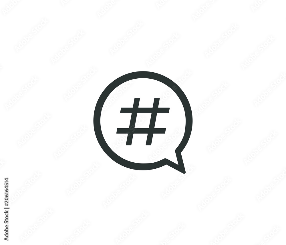 Obraz premium Modern Social Hashtag icon