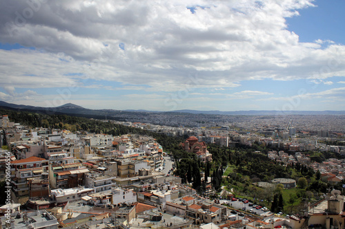 Thessaloniki scenic panoramic view from Trigoniou Tower, Greece photo