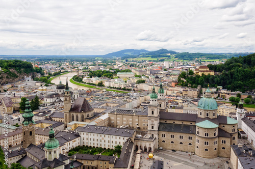 Beautiful view from the Hohensalzburg Castle - Salzburg, Austria