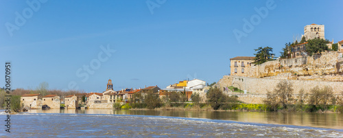 Panorama of Zamora and the Duero river  Spain
