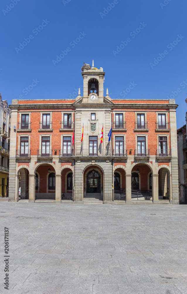 Town hall on the Plaza Mayor of Zamora, Spain