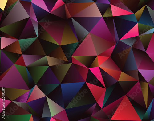 Modern polygonal abstract background. Low poly crystal pattern. Graphic resource for your backgrounds, wallpaper, screen savers, covers, print, business cards, posters.