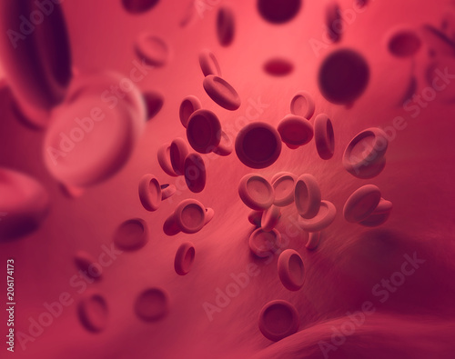 blood cells 3D rendering