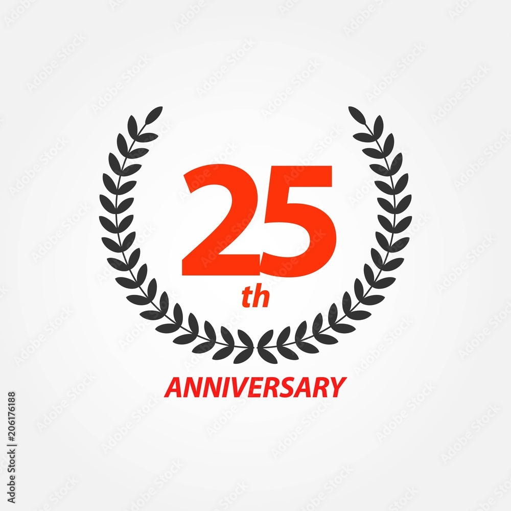 25th Anniversary Vector Template Design Illustration 25th Anniversary Vector Template Design Illustration