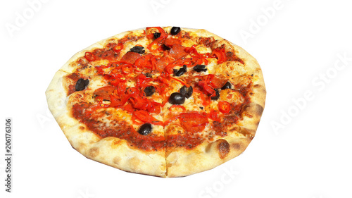 isolated Italian pizza 