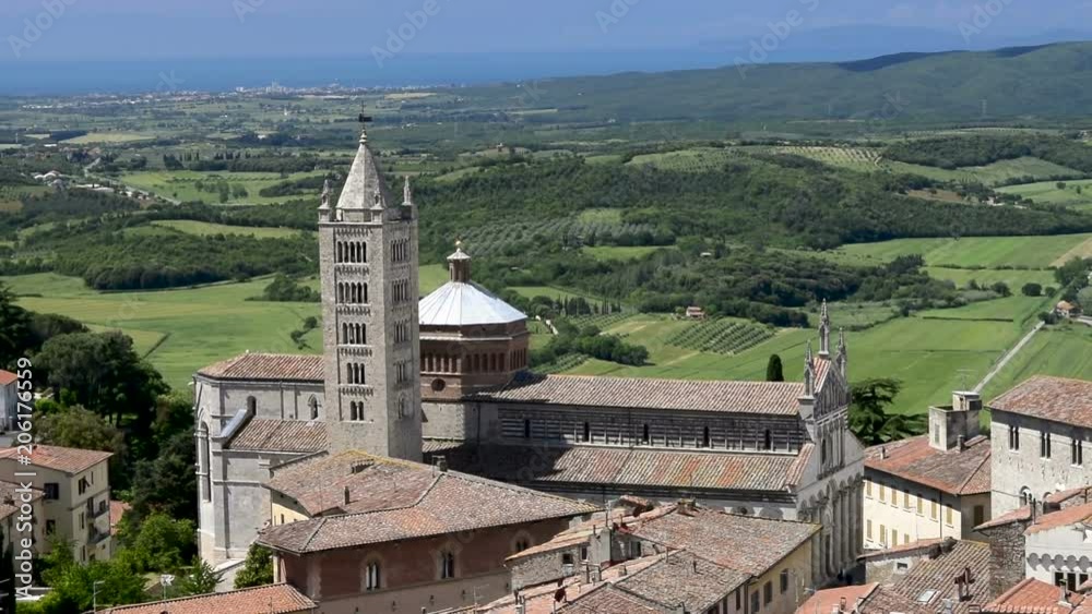 The 13th century Saint Cerbonius Cathedral, in medieval town of Massa Marittima, in the province of Grosseto,Tuscany, Italy. The 13th century Saint Cerbonius Cathedral, in medieval town of Massa Marittima, in the province of Grosseto,Tuscany, Italy.