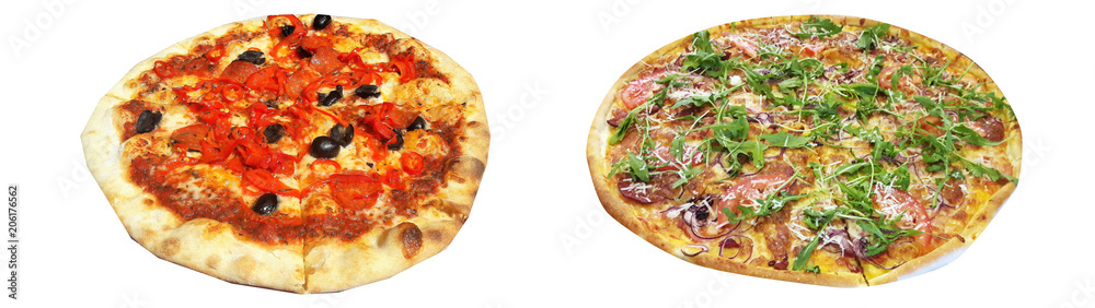 isolated Italian pizza isolated Italian pizza