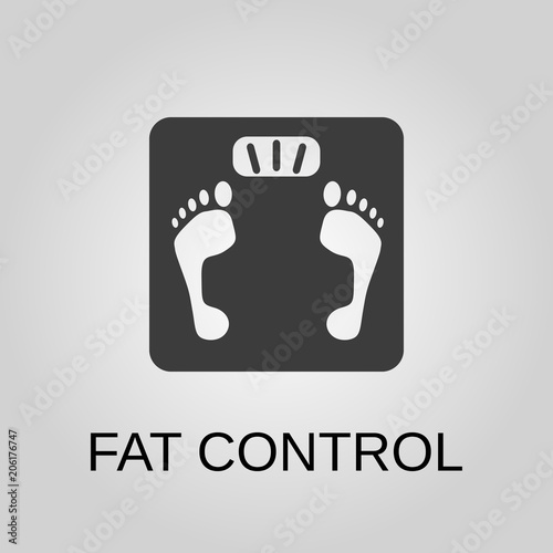 Fat control icon. Fat control symbol. Flat design. Stock - Vector illustration photo