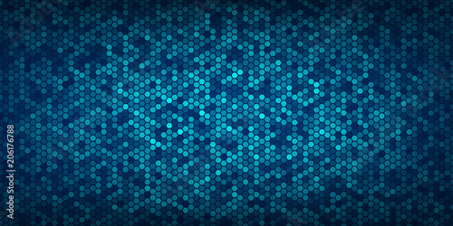 Abstract blue hexagons pattern and texture background for design.vector illustration eps 10