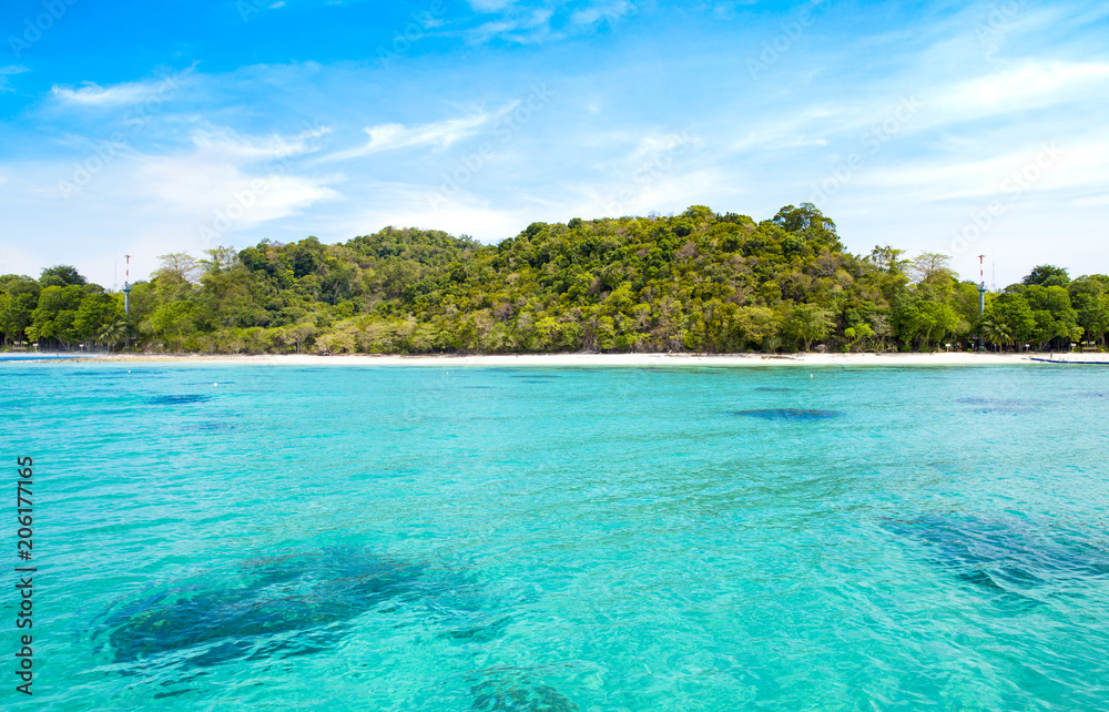 Beautiful sea beach paradise tropical island in phuket of thailand