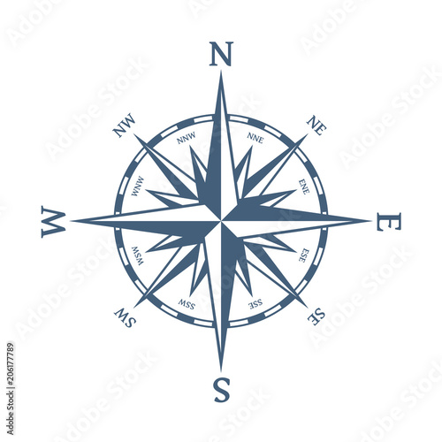 Blue wind rose.