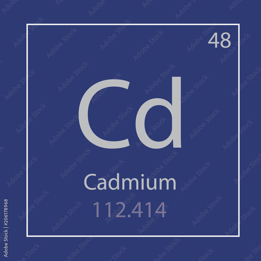 Cadmium Cd chemical element icon- vector illustration Cadmium Cd chemical element icon- vector illustration