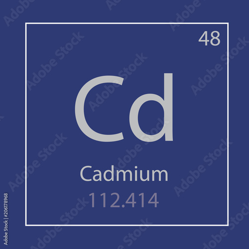 Cadmium Cd chemical element icon- vector illustration