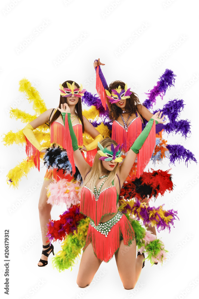 Samba brazilian dancer wearing the specific costume Samba brazilian dancer wearing the specific costume