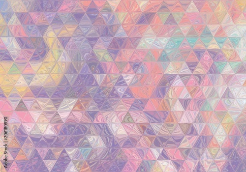 Faded triangles in pastel colors. Abstract texture background.
