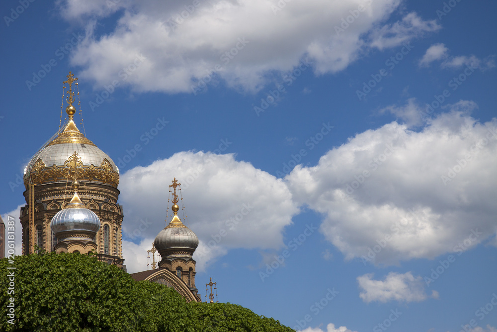 Orthodox cathedral in Saint-Petersburg.