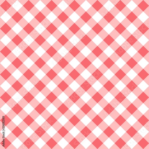 Red gingham seamless pattern.
